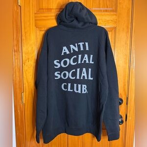Anti Social Social Club Mind Games Hoodie 'Black' Mens 2XL